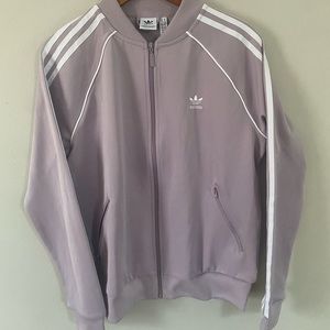 Light purple adidas track jacket